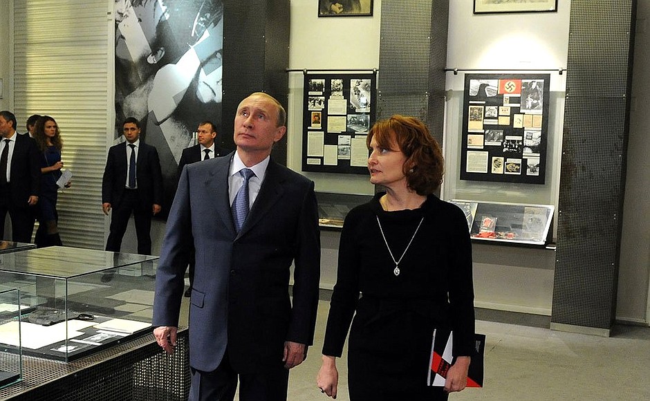 At the Museum of Modern Russian History. With Museum Director Irina Velikanova.