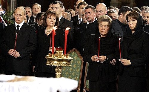 На церемонии прощания с Борисом Николаевичем Ельциным.