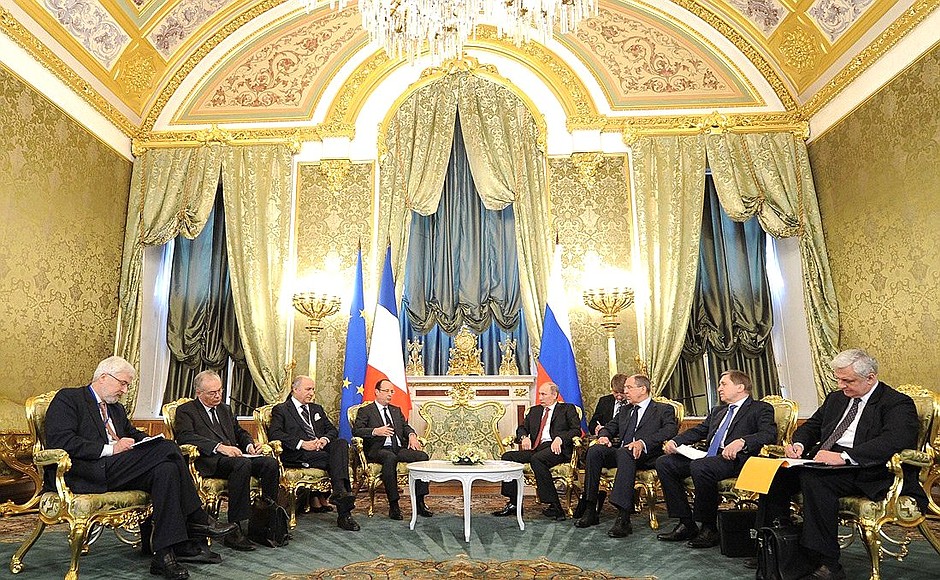 Переговоры с Президентом Франции Франсуа Олландом.