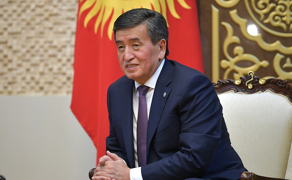President of Kyrgyzstan Sooronbay Jeenbekov.
