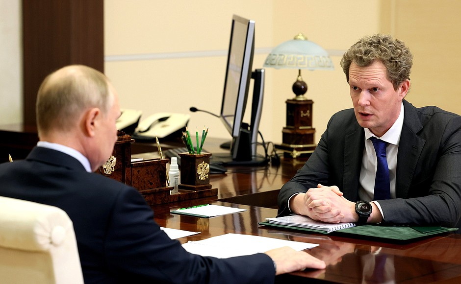 With Head of the Federal Taxation Service Daniil Yegorov.