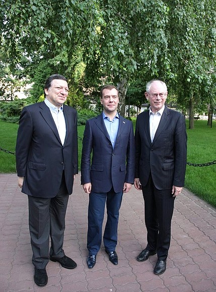 With President of the European Commission Jose Manuel Barroso and President of the European Council Herman Van Rompuy.