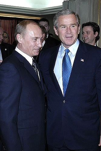 Meeting with President of the United States George W. Bush.