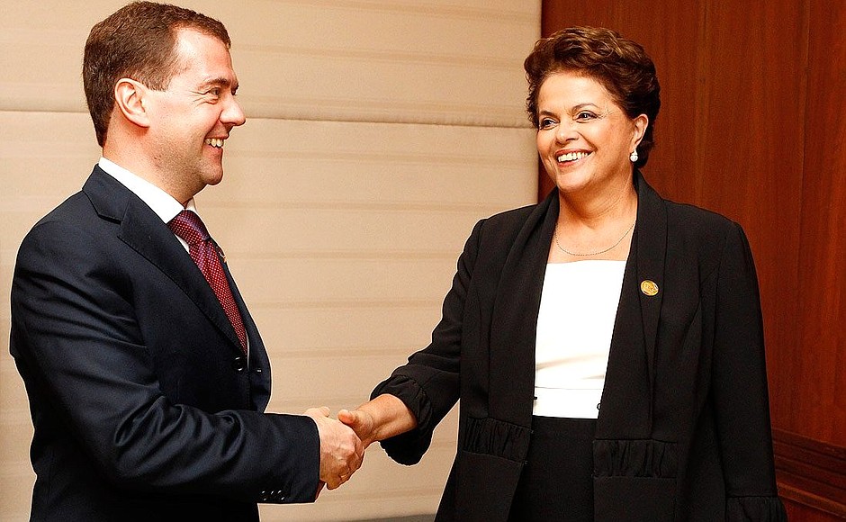 With President of Brazil Dilma Rousseff.