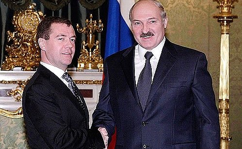 With Belarusian President Alexander Lukashenko.