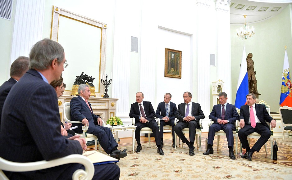 At a meeting with President of Austria Heinz Fischer.