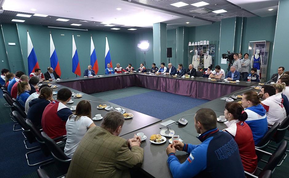 Meeting with Russian national judo team.