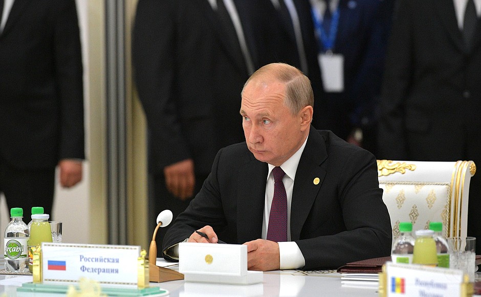 At a meeting of the CIS Heads of State Council.