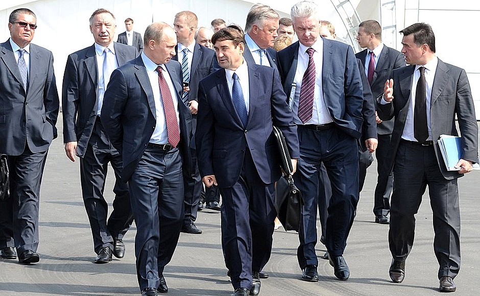 After the meeting on developing transport infrastructure in Moscow and Moscow Region.