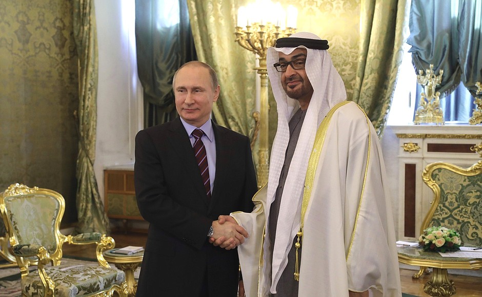 С Наследным принцем Абу-Даби Мухаммедом Аль Нахайяном.