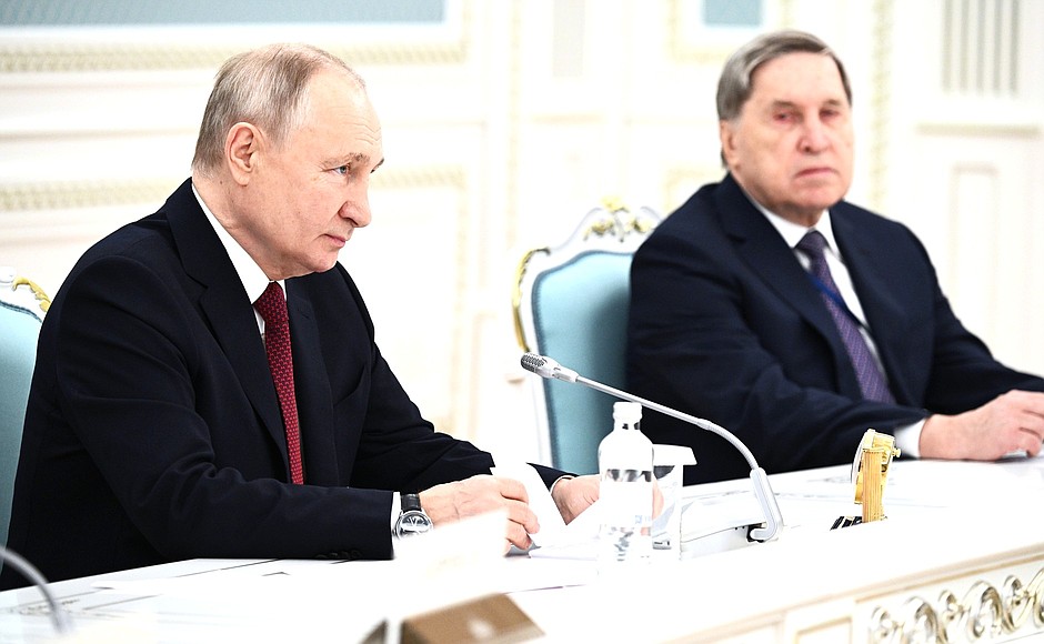 Russia-Kazakhstan talks in restricted format. With Aide to the President Yury Ushakov.