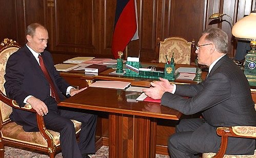 Встреча с президентом Российской академии наук Юрием Осиповым.