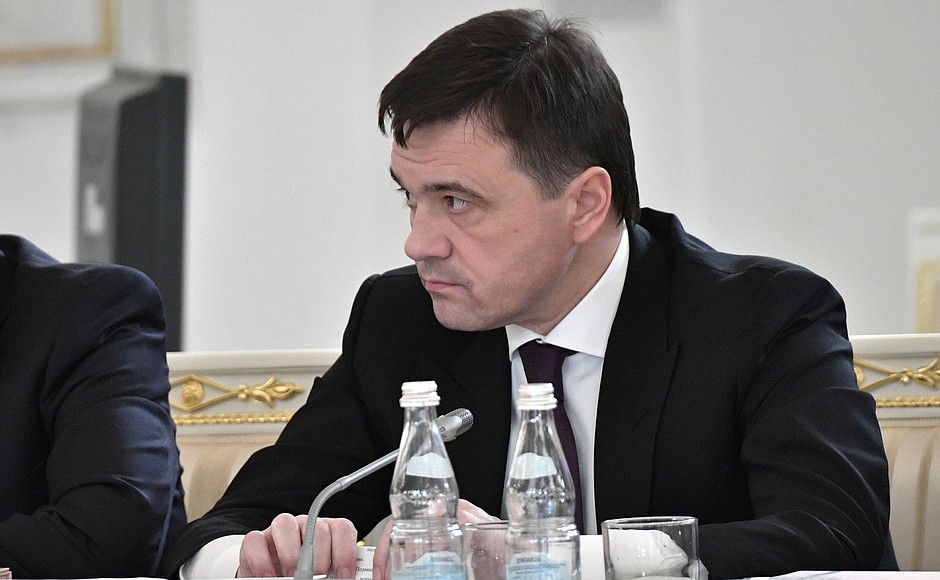 Moscow Region Governor Andrei Vorobyov at a State Council meeting on Russia’s environmental development for future generations.