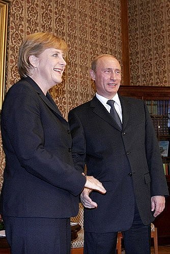 A meeting with the leader of the Germany\'s Christian Democratic Union, Angela Merkel.