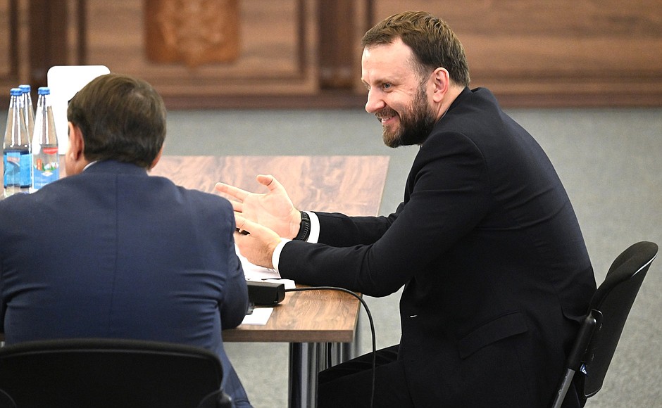 Presidential Aide Maxim Oreshkin before an expanded State Council Presidium meeting on the development of the labour market in the Russian Federation.