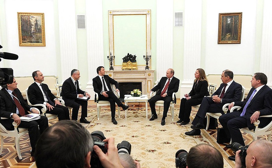 Meeting with Italian Prime Minister Matteo Renzi.