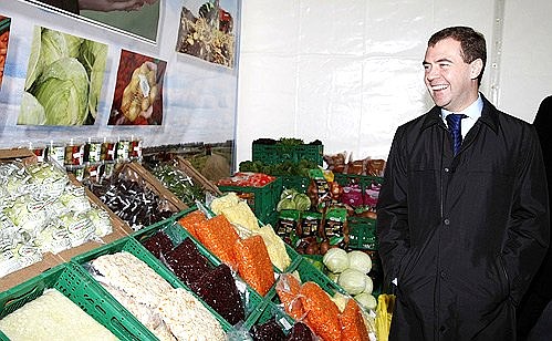 Во время посещения агрохолдинга «Дмитровские овощи».