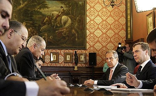 Встреча с Министром иностранных дел Египта Ахмедом Абуль Гейтом.