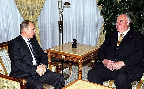 With former German Chancellor Helmut Kohl.