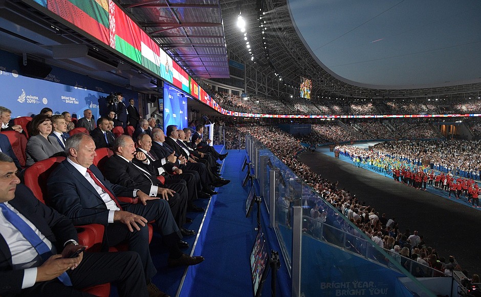 На церемонии закрытия Вторых Европейских игр.
