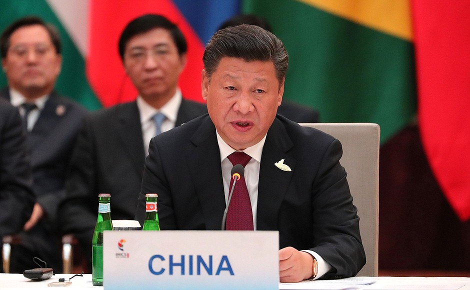 Председатель Китайской Народной Республики Си Цзиньпин на неформальной встрече глав государств и правительств стран – участниц БРИКС.