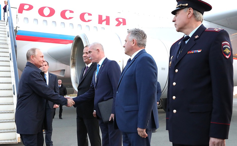 Владимир Путин прибыл в Ульяновскую область.