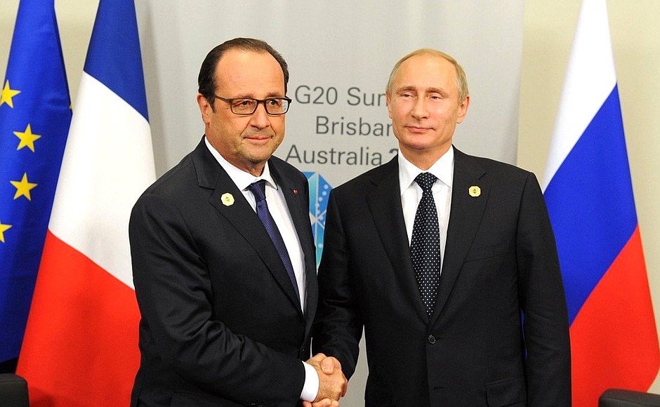 With President of France Francois Hollande.