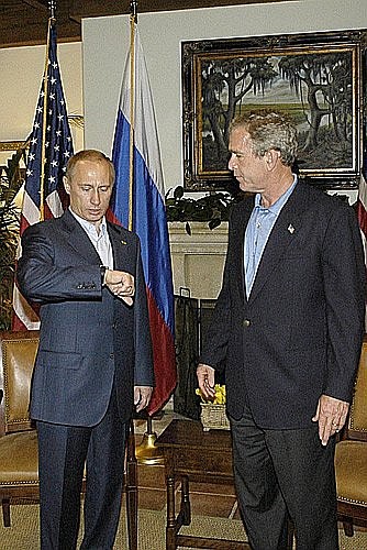 Meeting with George Bush.