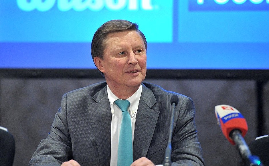 Chief of Staff of the Presidential Executive Office Sergei Ivanov at launch of new season of VTB United League.