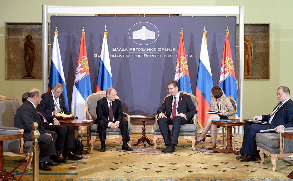 С Председателем Правительства Сербии Александром Вучичем.