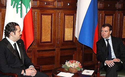 With Prime Minister of Lebanon Saad Hariri.