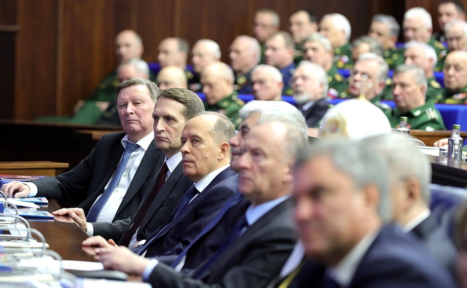 На расширенном заседании коллегии Министерства обороны.