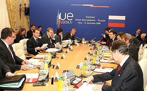 На саммите Россия–Евросоюз.