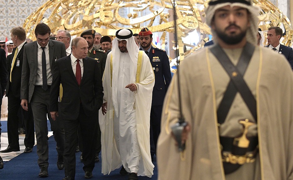 With Crown Prince of Abu Dhabi and Deputy Supreme Commander of the UAE Armed Forces Mohammed bin Zayed Al Nahyan.
