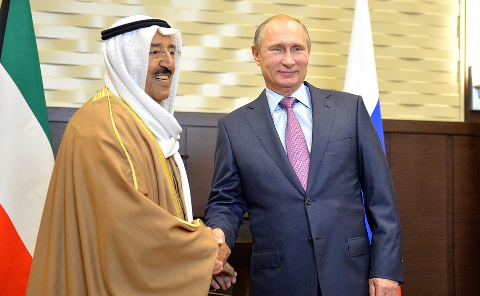 With Emir of Kuwait Sabah Al-Ahmad Al-Jaber Al-Sabah.