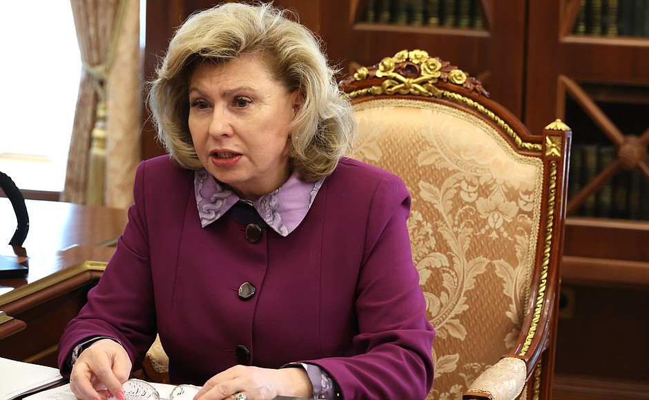 Human Rights Commissioner Tatyana Moskalkova.