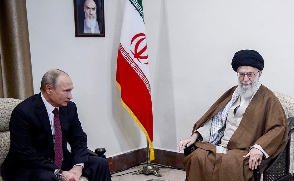 With Supreme Leader and spiritual leader of the Islamic Republic of Iran Ayatollah Ali Khamenei.