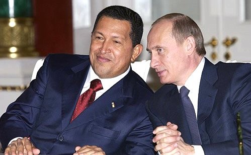 At a joint press-conference with President Hugo Chavez of Venezuela.