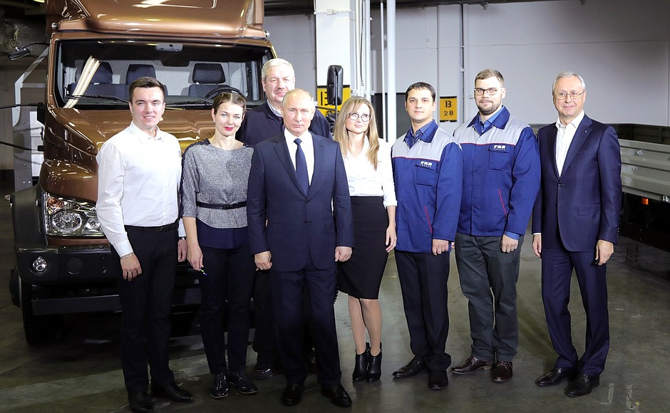 With Gorky Automobile Plant workers.