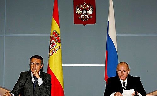 Совместная пресс-конференция по итогам переговоров с Председателем Правительства Испании Хосе Луисом Родригесом Сапатеро.