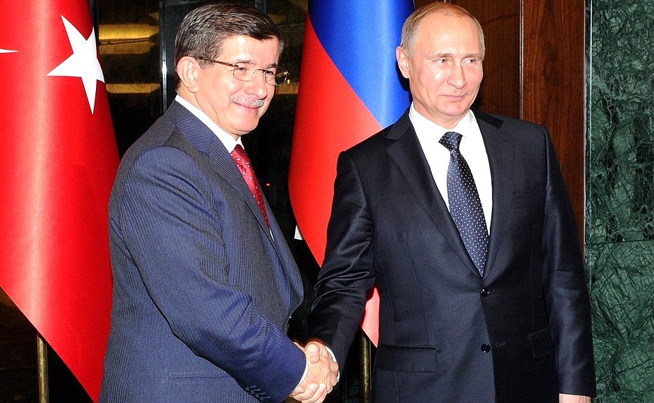 With Prime Minister of Turkey Ahmet Davutoglu.