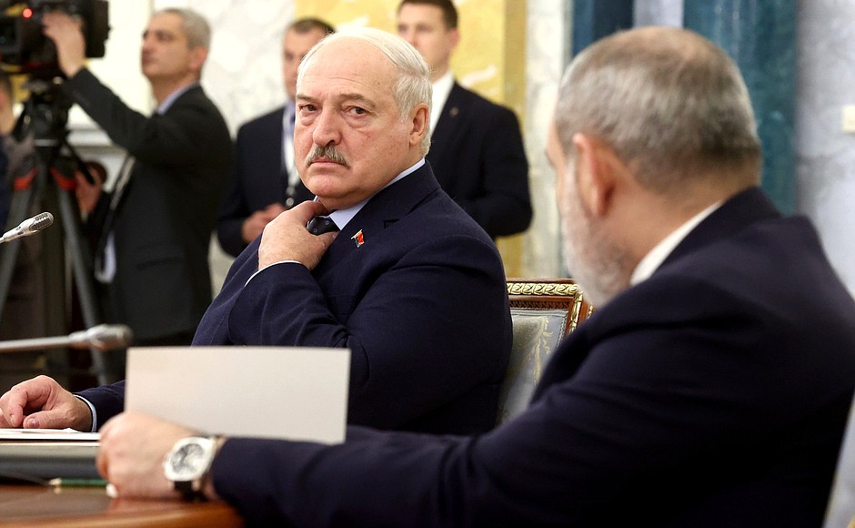 President of Belarus Alexander Lukashenko at the informal meeting of CIS heads of state.