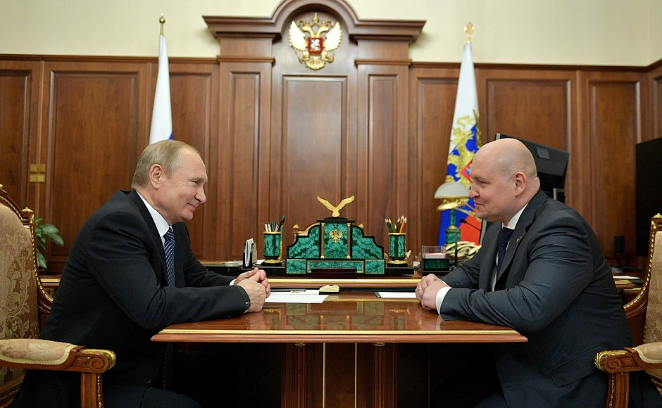 Meeting with Mikhail Razvozhayev.