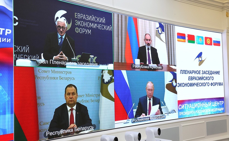 First Eurasian Economic Forum (via videoconference).