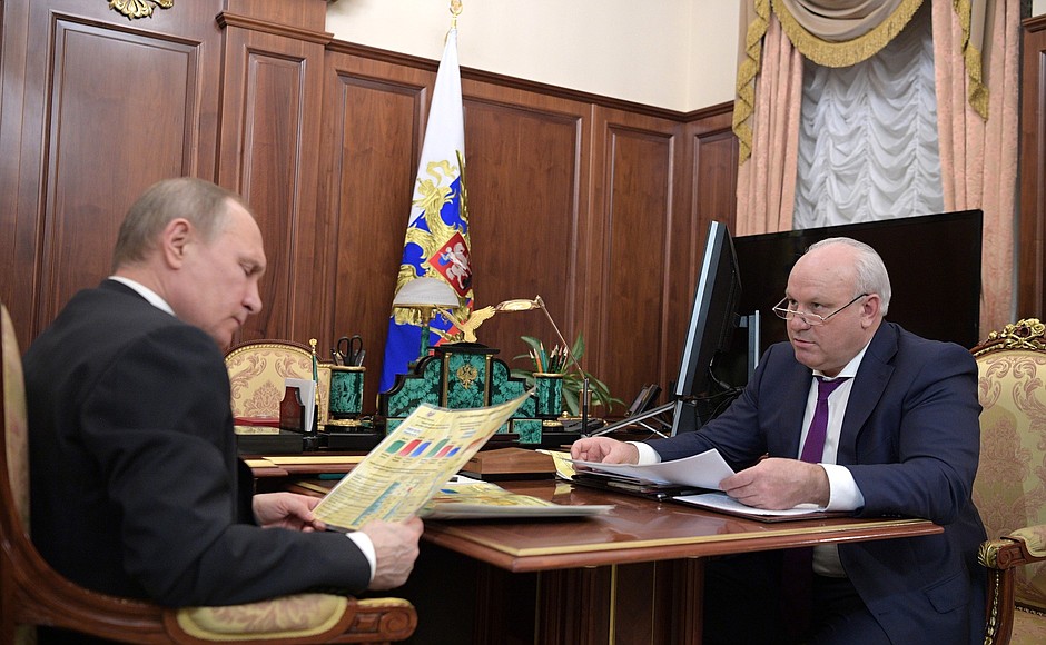 With Head of Khakassia Viktor Zimin.