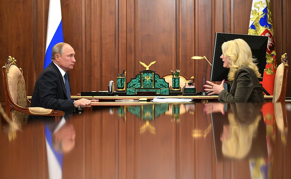 With Deputy Prime Minister Tatyana Golikova.