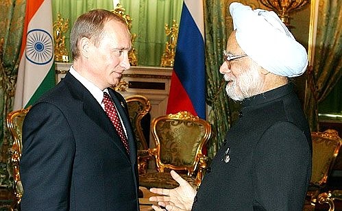 Meeting with Indian Prime Minister Manmohan Singh.