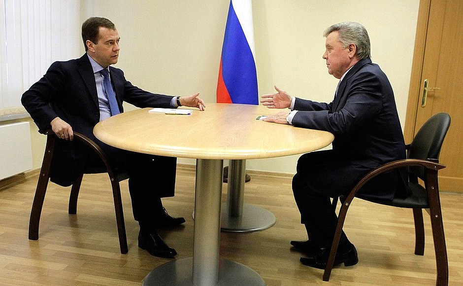 With Moscow Region Governor Boris Gromov.