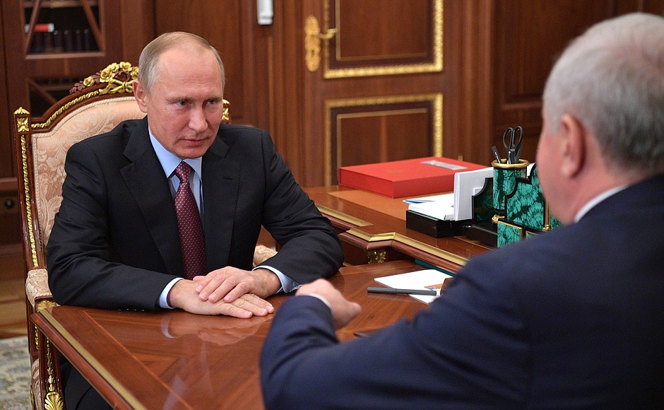 Meeting with Head of the Federal Customs Service Vladimir Bulavin.