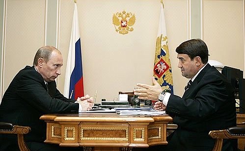 С Министром транспорта Игорем Левитиным.